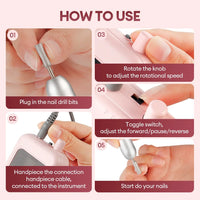 Professional Portable Electric Nail Drill Kit