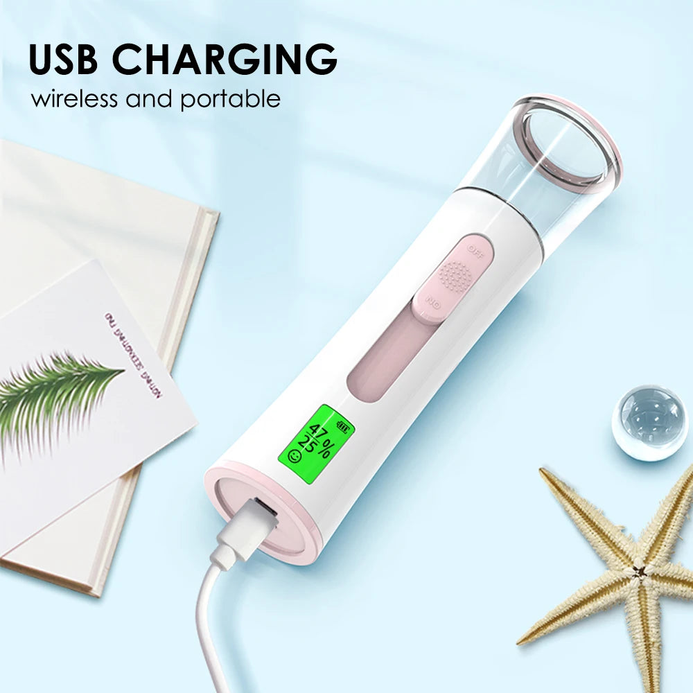 Ultrasonic Skin Scrubber and Nano Mist Facial Hydration Set - 24