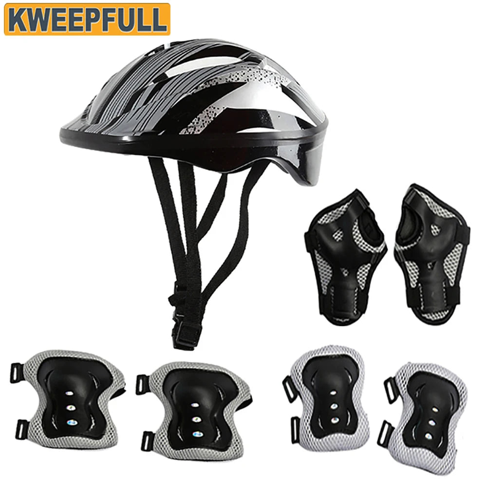 Kids Protective Helmet and Safety Gear Set - 1