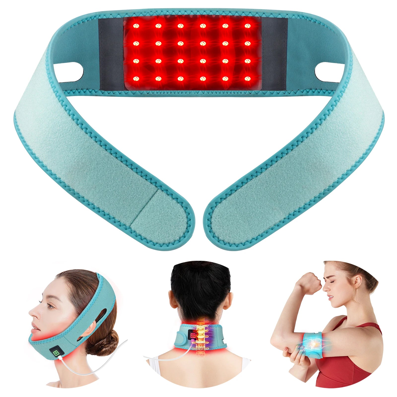 Red Light Therapy Neck and Chin Lifting Wrap - 7