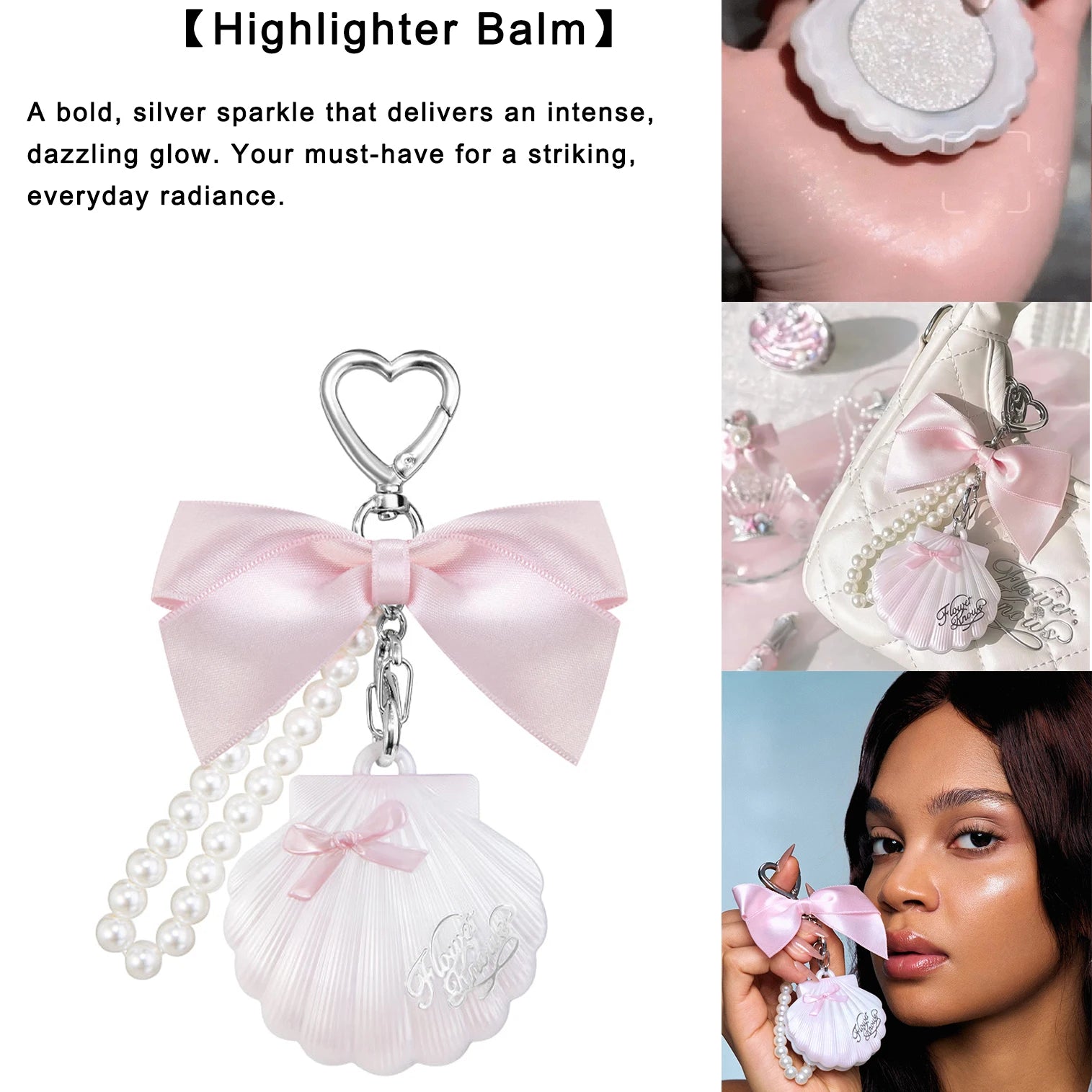 Portable Heart Waffle Makeup Powder & Solid Perfume Keychain - 20