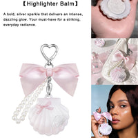 Portable Heart Waffle Makeup Powder & Solid Perfume Keychain