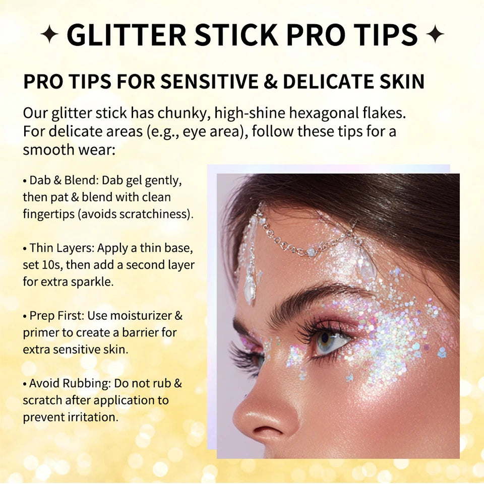 Waterproof Shimmer Glitter Glow Stick for Face and Body - 16