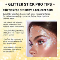 Waterproof Shimmer Glitter Glow Stick for Face and Body