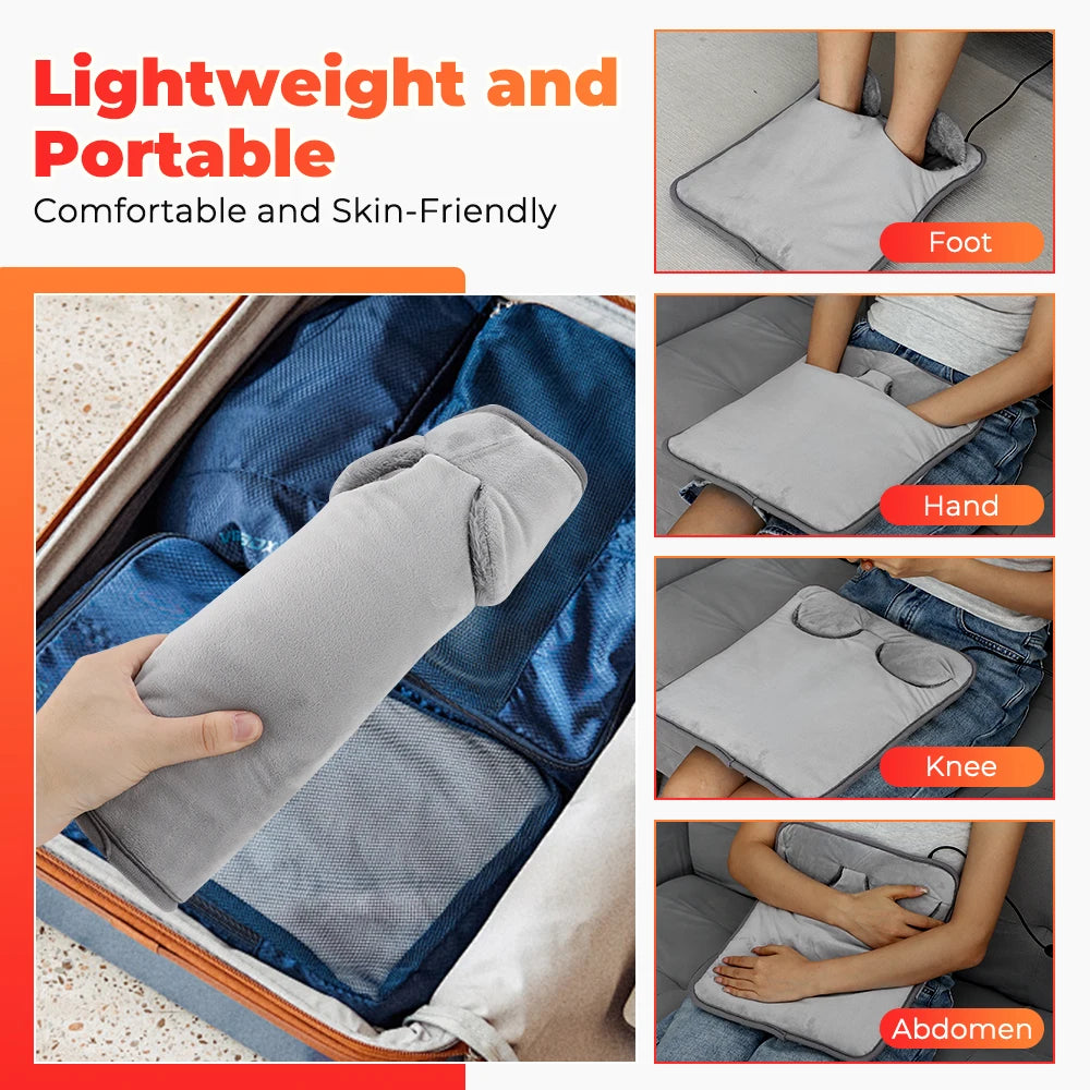 USB Heated Foot Warmer Mat for Office and Home - 20