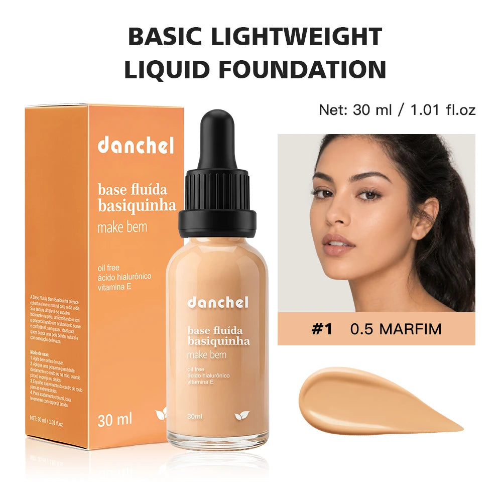 Matte Lightweight Liquid Foundation for Flawless Poreless Skin - 21