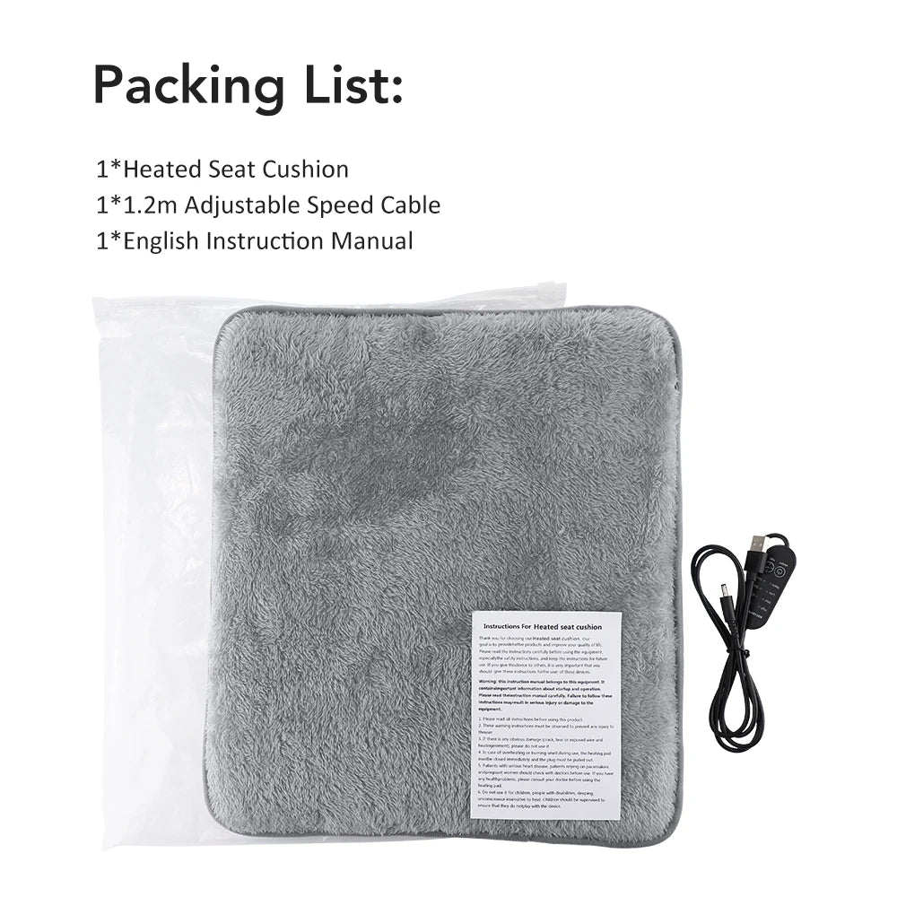 USB Heated Seat Cushion for Office, Home, and Car - 14