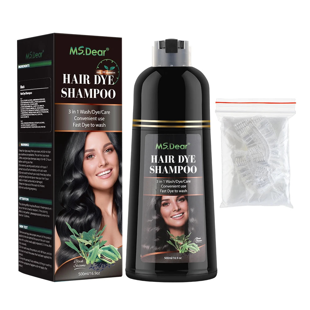 Instant Gray Coverage Herbal Hair Dye Shampoo - 15