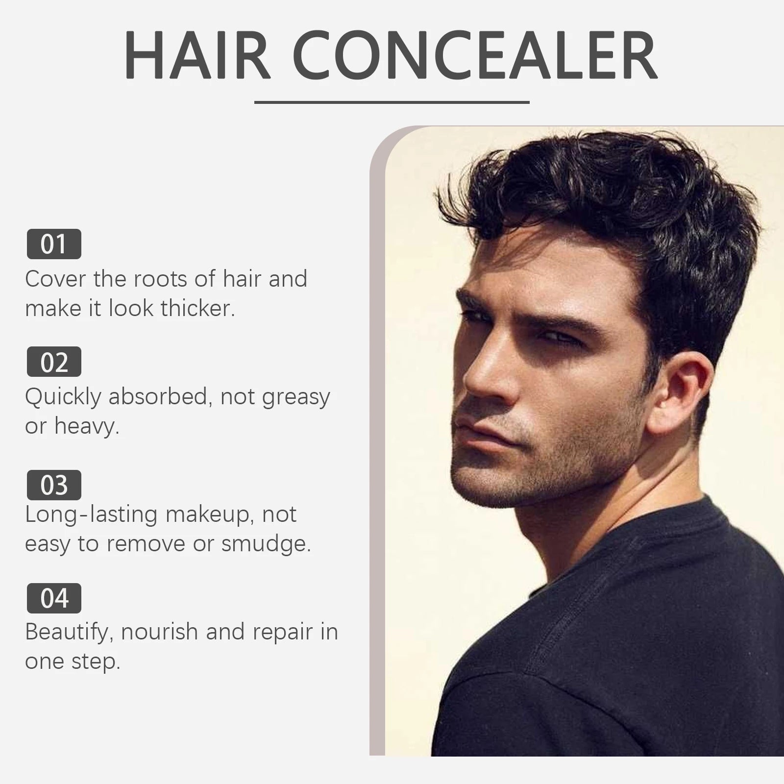 Instant Hair Concealer for Roots and Thinning Hair - 3