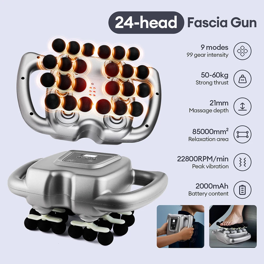 Multi-Head Deep Tissue Muscle Massage Gun - 21