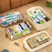 Portable Multi-Layer Family First Aid Organizer