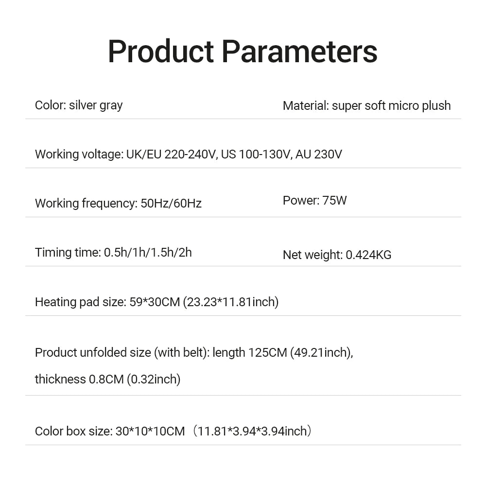 Portable Electric Heated Waist & Back Support Belt - 23