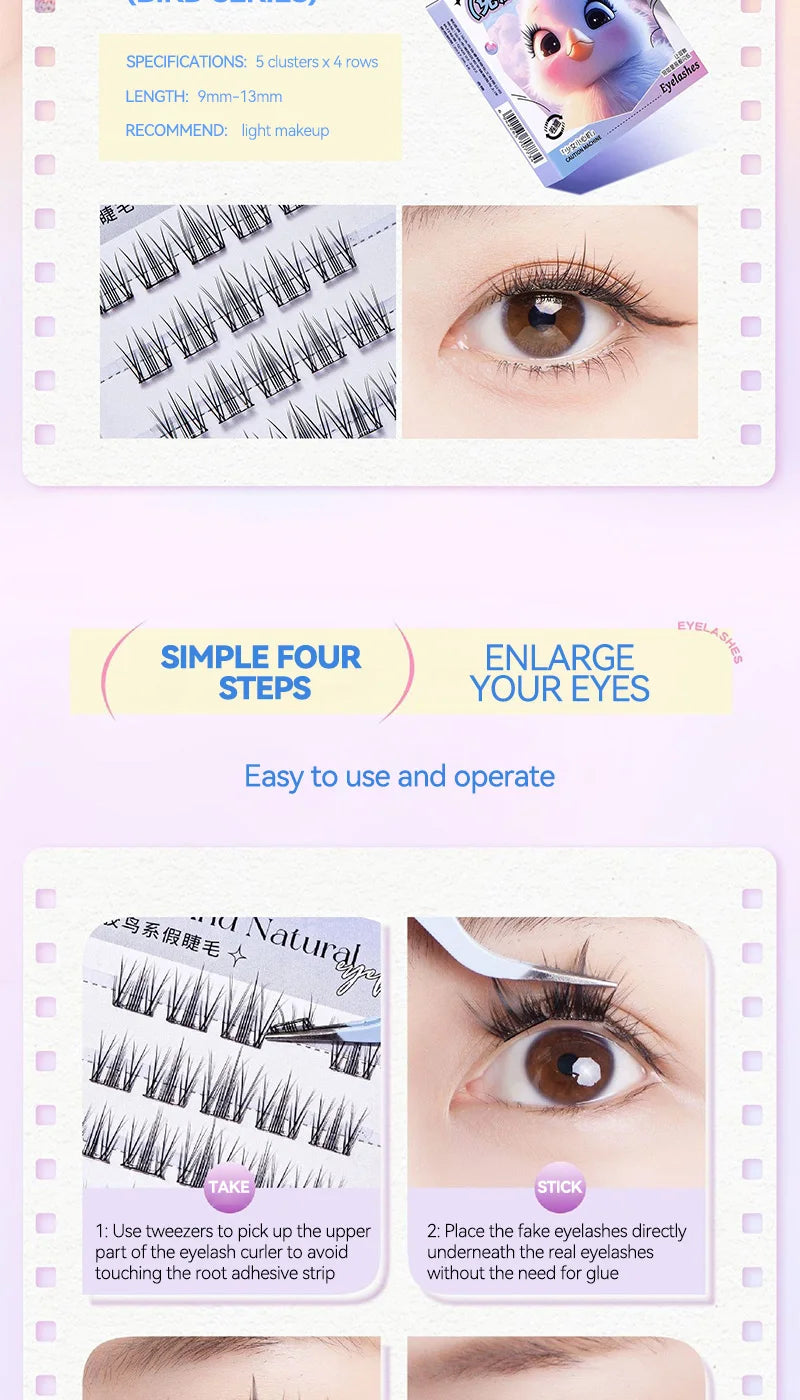 No-Glue DIY Segmented False Eyelashes - 20
