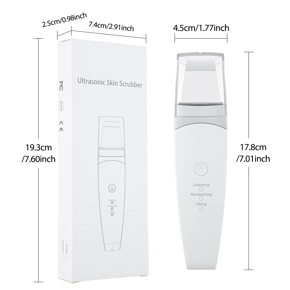 Ultrasonic Facial Skin Scrubber and Pore Cleaner - 39