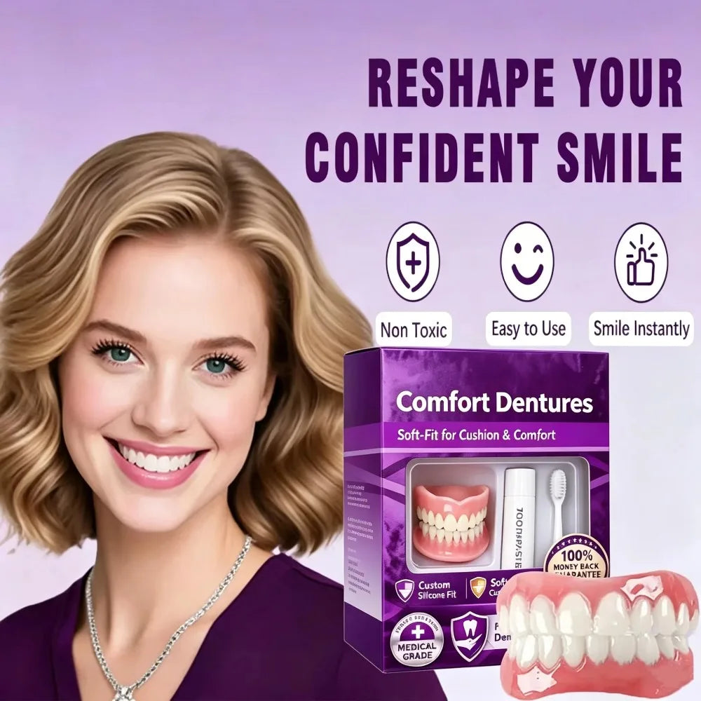 Comfort Fit Silicone Dentures for Instant Smile - 10