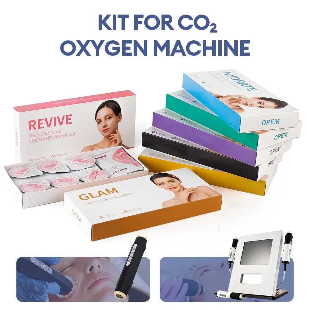 CO2 Oxygen Facial Treatment Capsule and Gel Kit - 7