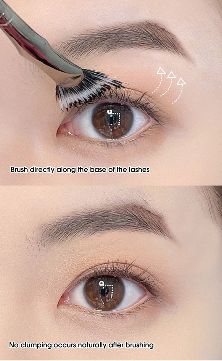 Fan Mascara Brush for Precise Eyelash Application - 10