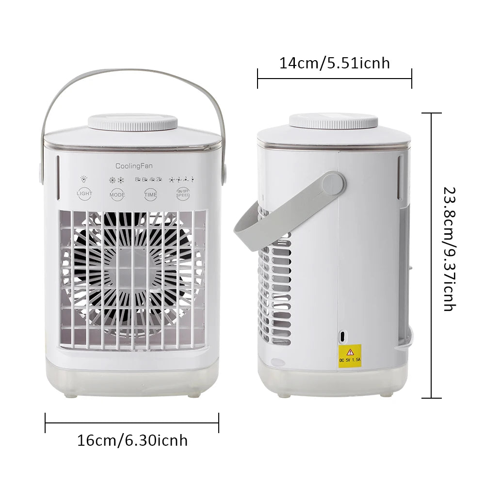 Portable Desktop Air Cooler and Humidifier Fan - 16