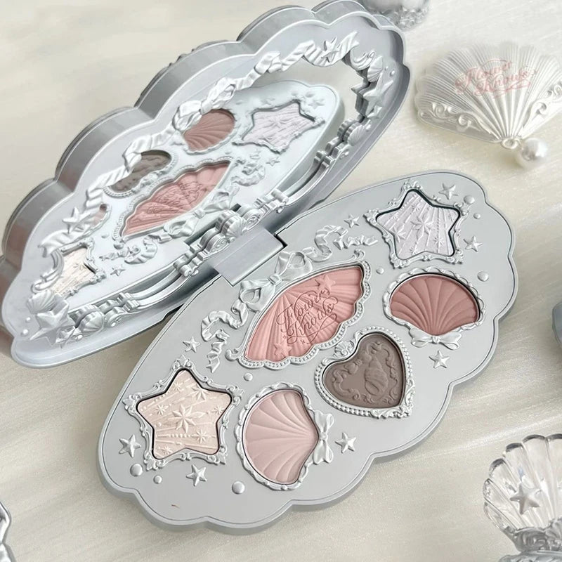 6-Color Shell Pearl Eyeshadow Palette for Long-Lasting Makeup - 3