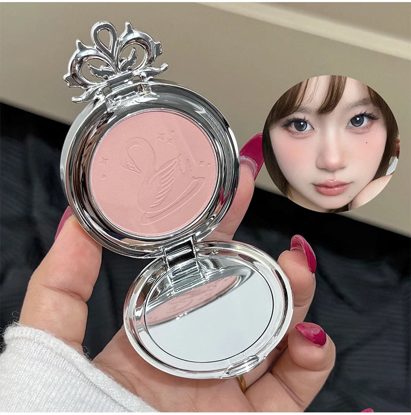 Long-Lasting Matte Pink Powder Blush for Natural Glow - 14
