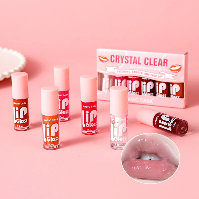 6-Piece Hydrating Water-Gloss Lip Oil Set - 4