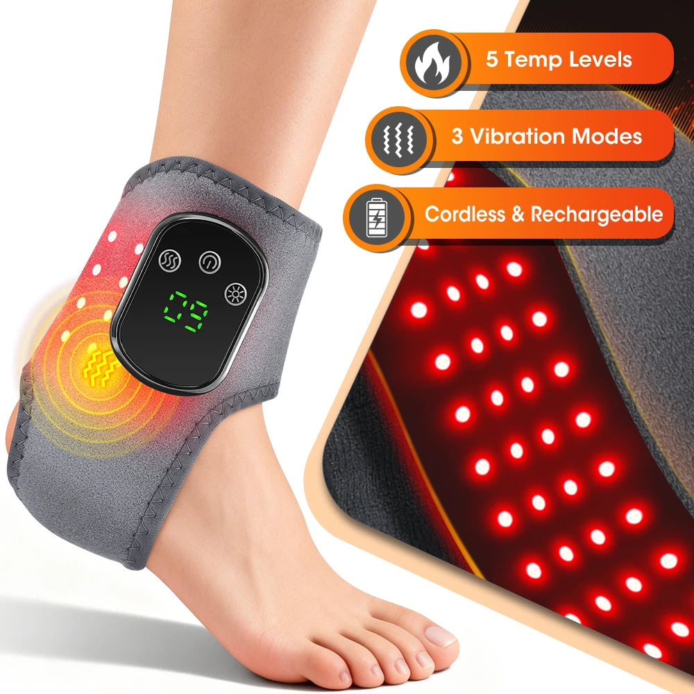 Wireless Heated Ankle Massage Brace for Joint Pain Relief - 1