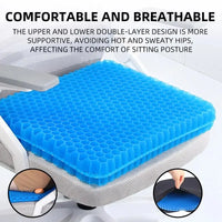 Ergonomic Honeycomb Gel Seat Cushion for Pain Relief