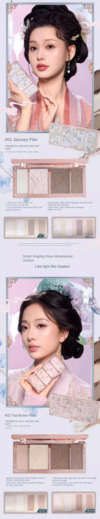 Embossed Face Contouring and Highlighter Palette