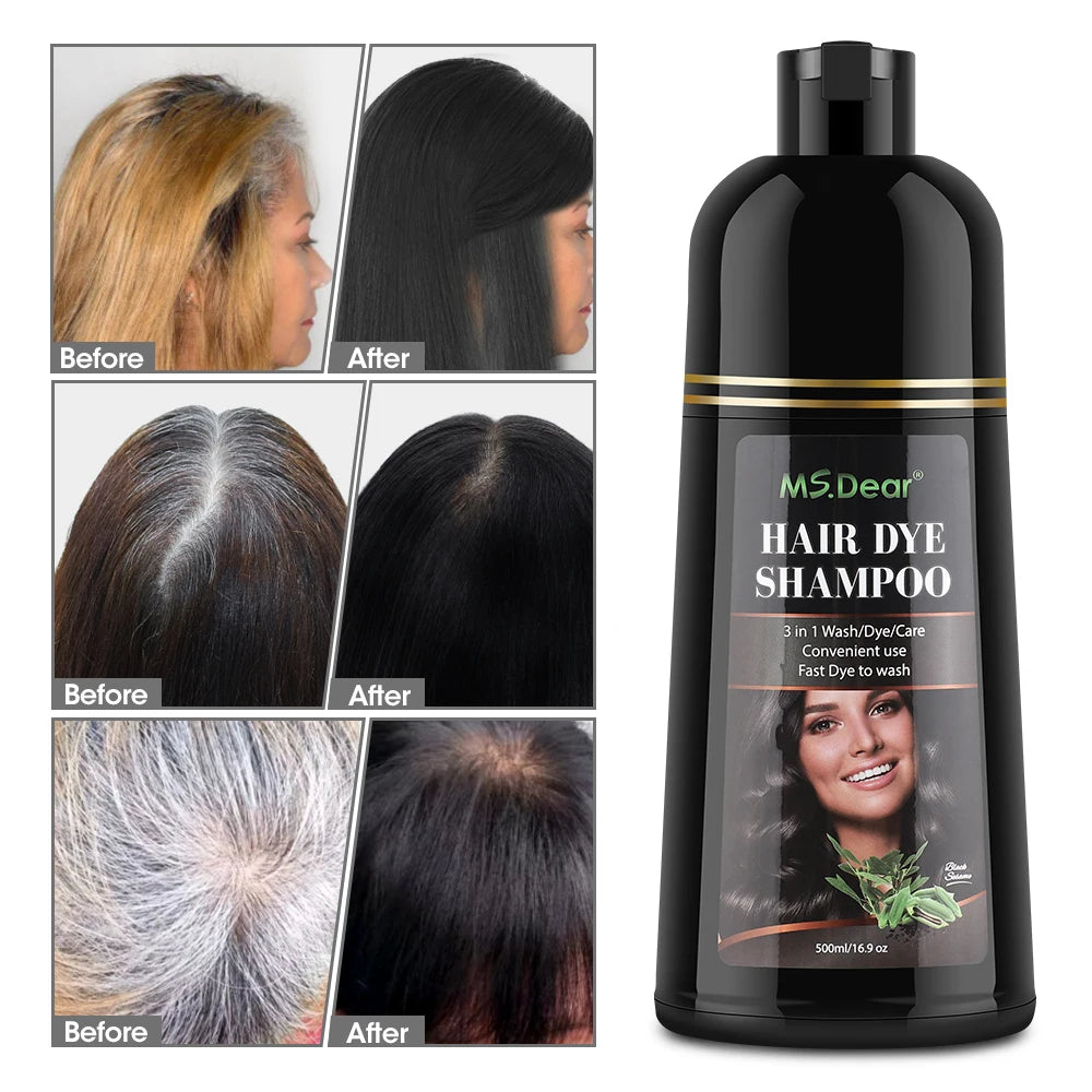Instant Herbal Hair Color Dye Shampoo - 2