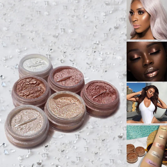 Diamond Glow Shimmer Highlighter Loose Powder