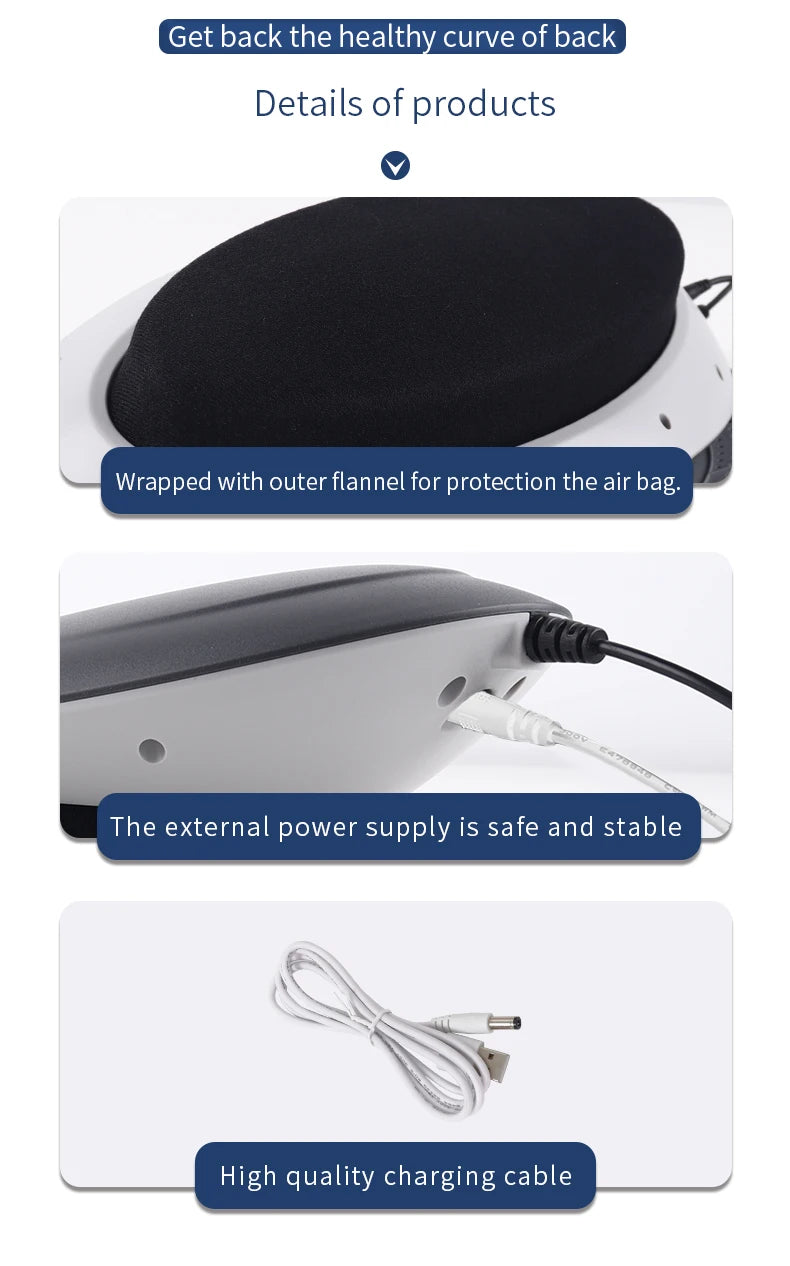 Electric Lumbar Traction Massager for Back Pain Relief - 16