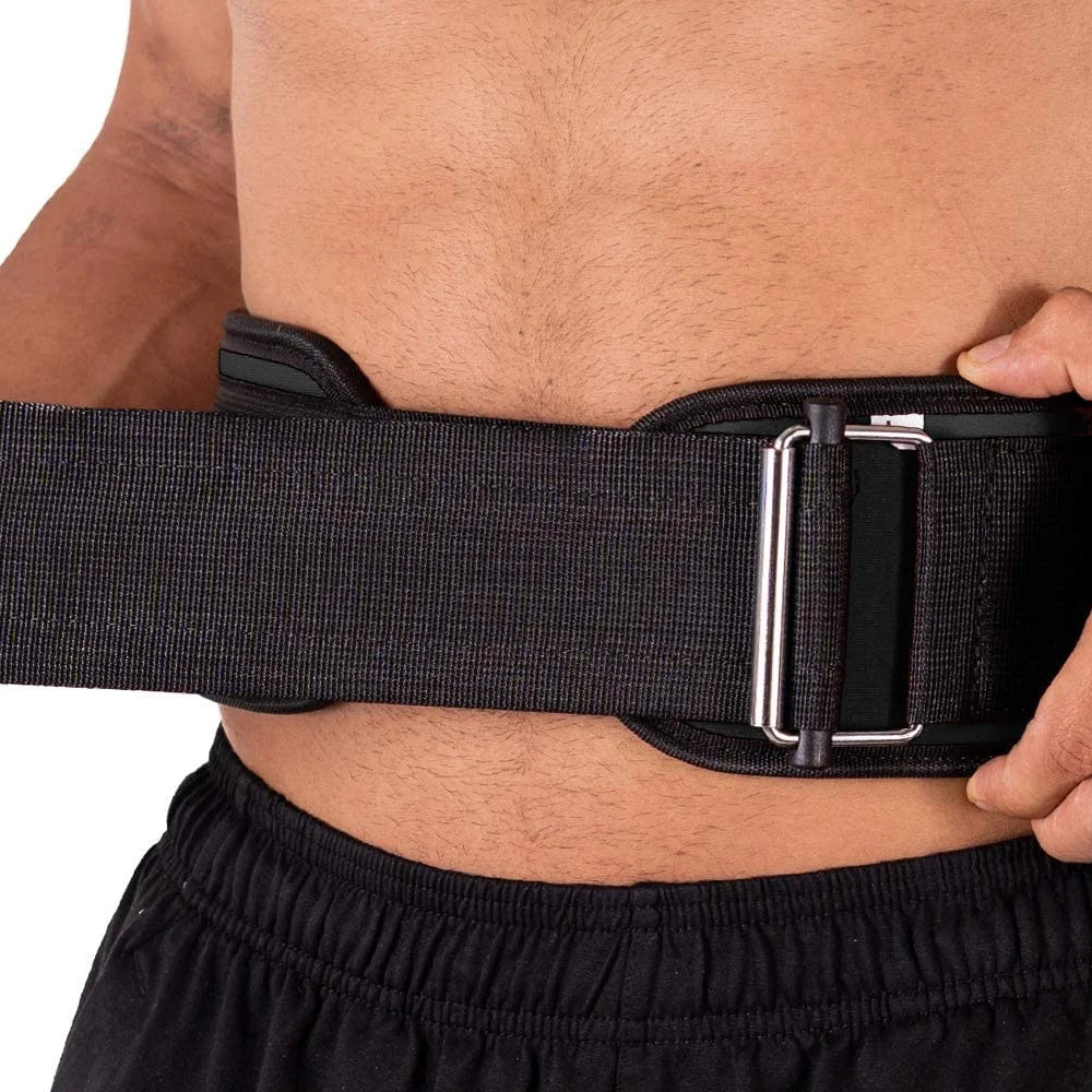 Self-Locking Weight Lifting Belt for Stability and Support - 11