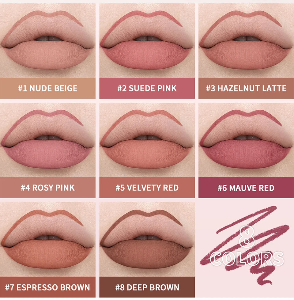 Waterproof Matte Lip Liner Pencil for Long-Lasting Contouring - 8