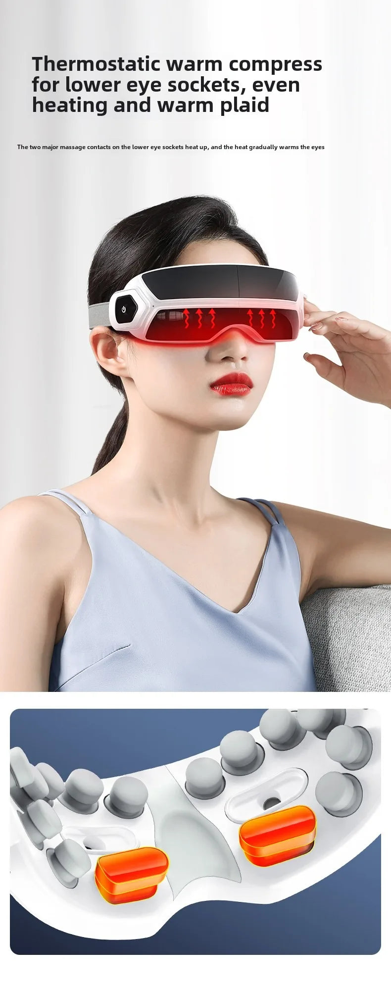 Steam Atomization Eye Massager with Heat and Bluetooth - 16