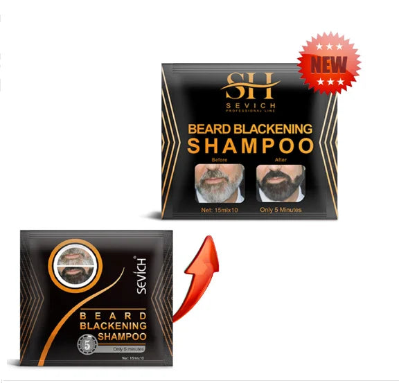 Instant Black Beard Coloring Shampoo - 7