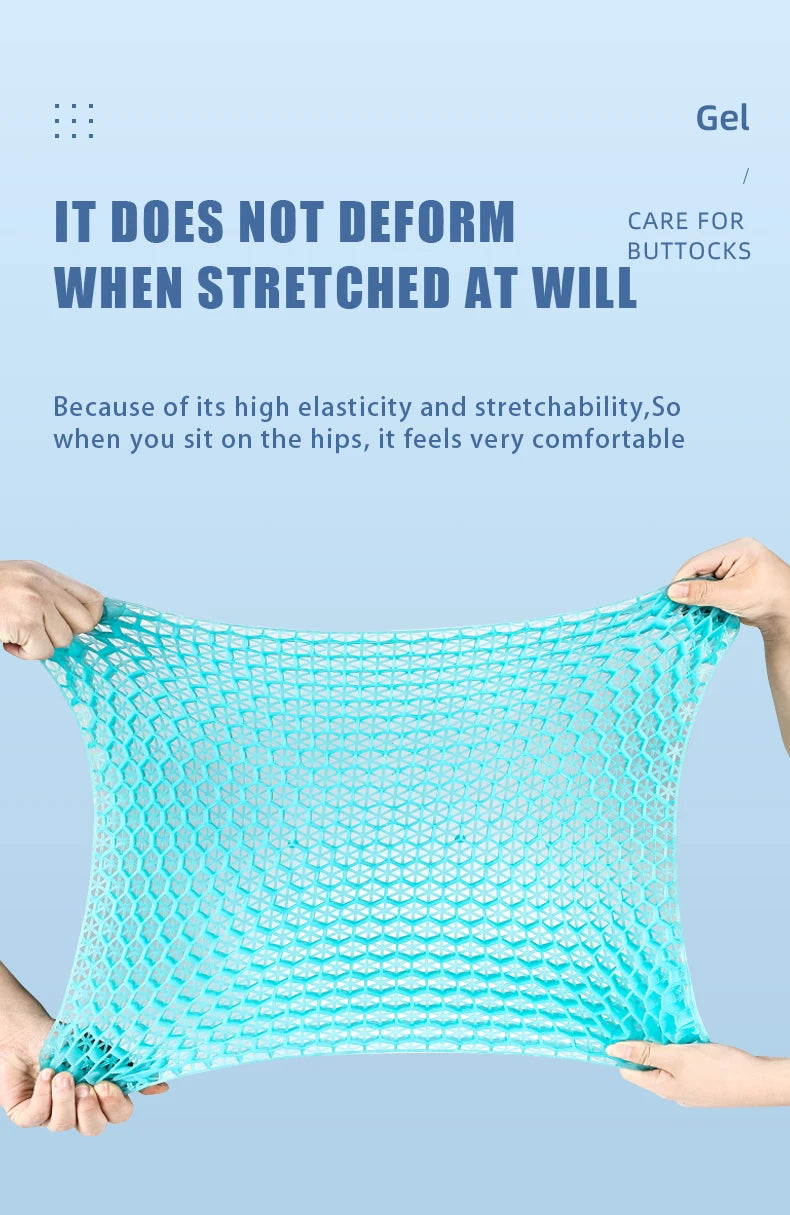 Breathable Honeycomb Gel Seat Cushion for Pain Relief - 14