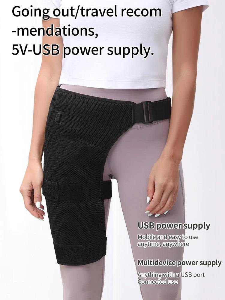 Heated Hip and Thigh Support Brace for Pain Relief - 15