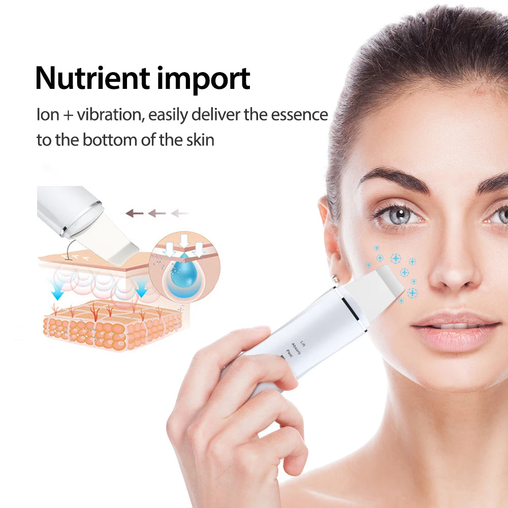 Ultrasonic Facial Skin Scrubber and Pore Cleaner - 24