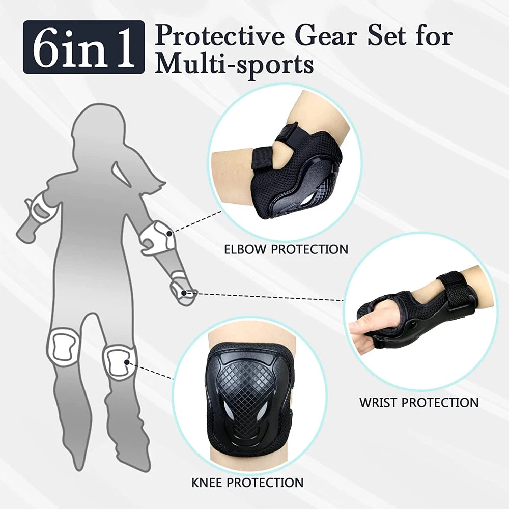 Protective Kids Knee and Elbow Pad Set for Sports - 5