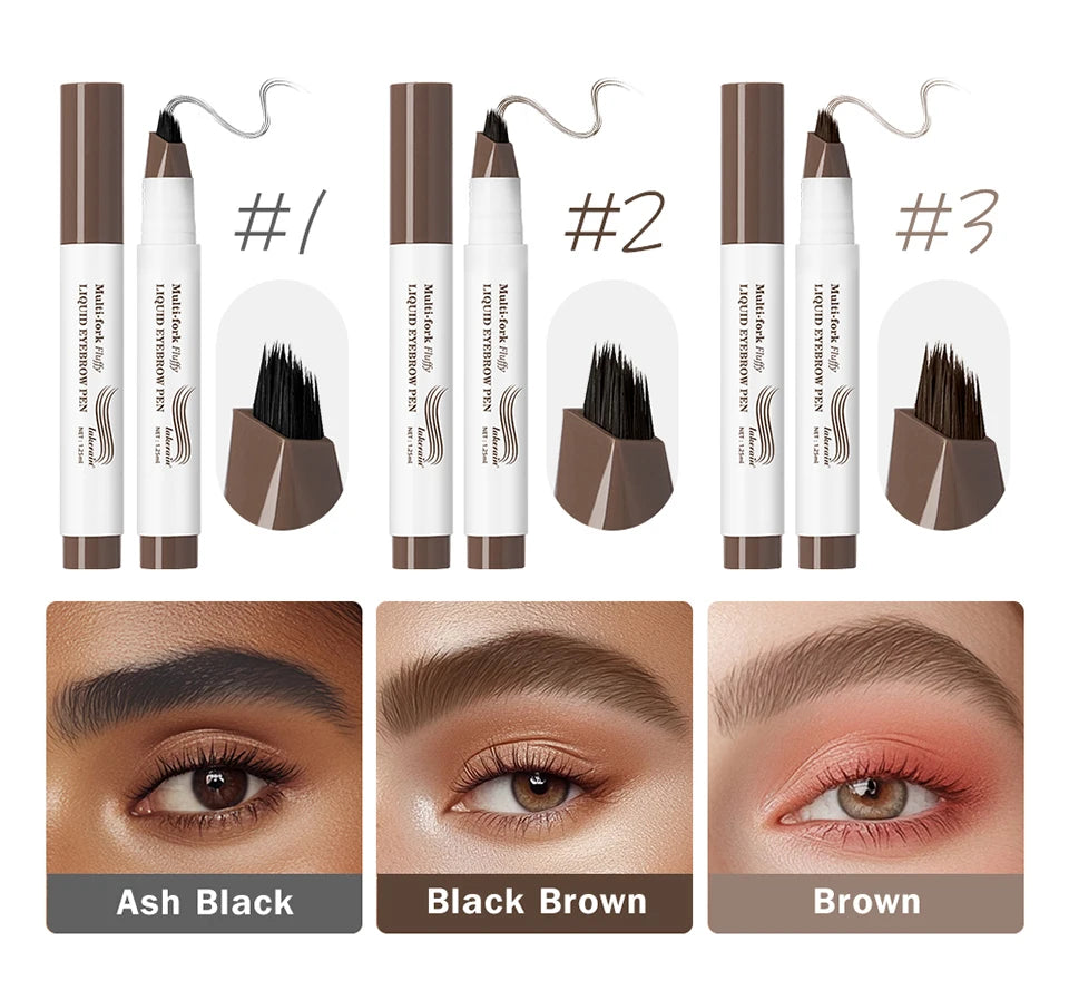 4-Fork Waterproof Microblading Eyebrow Pen - 9