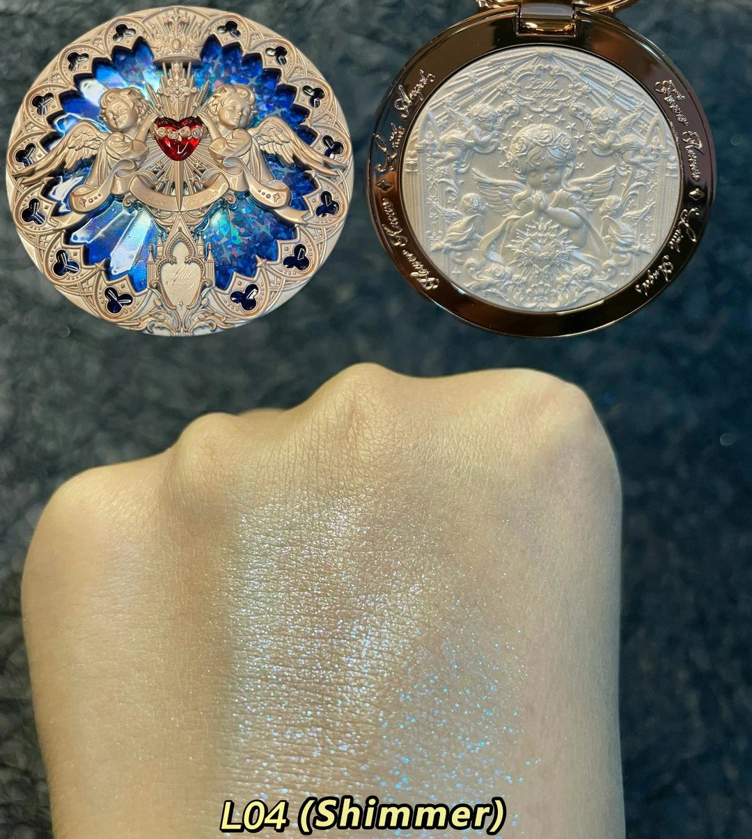 Embossed Shimmer Face Highlighter Palette - 18
