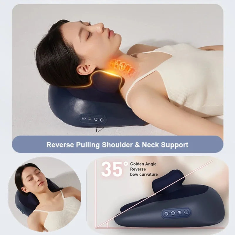 Portable Wireless Neck and Shoulder Shiatsu Massage Pillow - 5