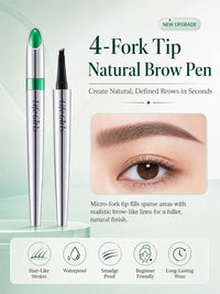 4-Fork Waterproof Eyebrow Pen for Natural Hair-Like Strokes