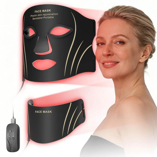 7-Color LED Light Therapy Face and Neck Rejuvenation Mask