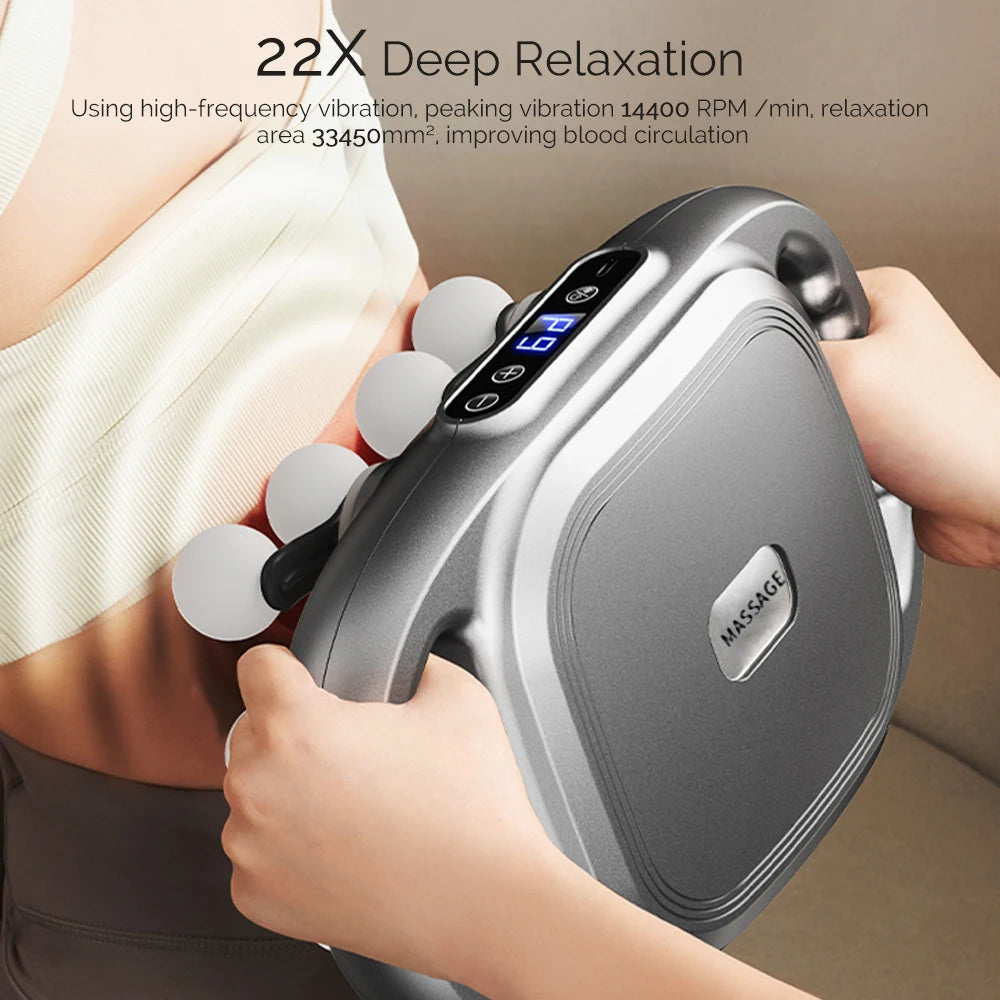 Multi-Head Deep Tissue Muscle Massage Gun - 12