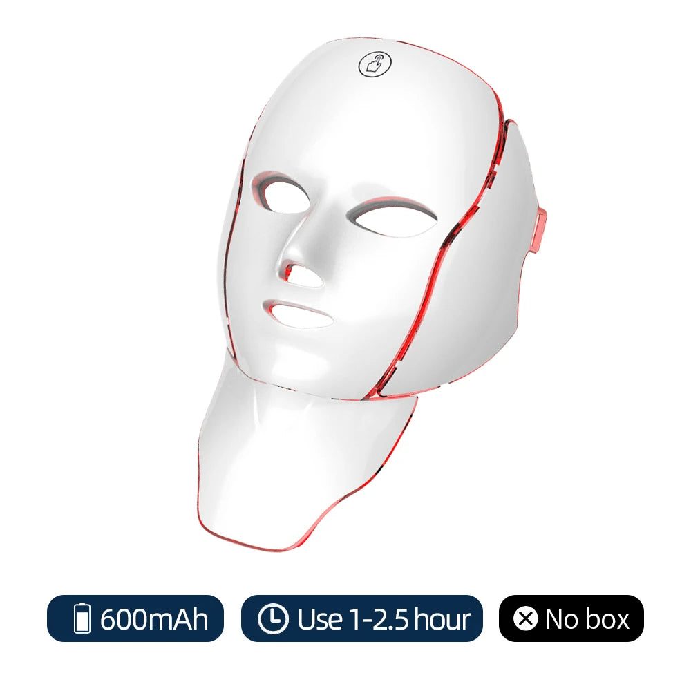 7-Color Photon LED Face and Neck Rejuvenation Mask - 50