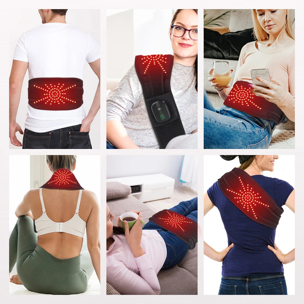 Heated Lumbar Massage Belt for Back Pain Relief - 42