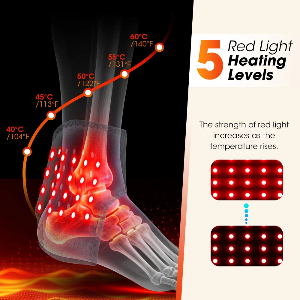 Wireless Heated Ankle Massage Brace for Joint Pain Relief - 2