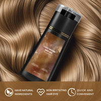 Instant Light Brown Hair Dye Shampoo for Gray Coverage
