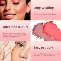 Matte Embossed Blush Palette with Brush